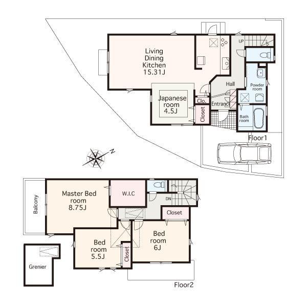 Floor plan. 43,800,000 yen, 3LDK, Land area 113.46 sq m , Building area 101.84 sq m