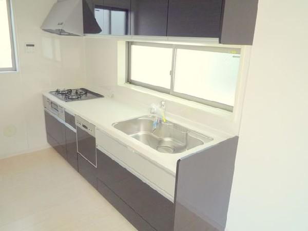 Kitchen. System kitchen with a dishwasher