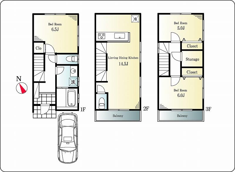 Building plan example (floor plan). Building plan example (B No. land) Building Price      About 15.6 million yen, Building area 83.62 sq m