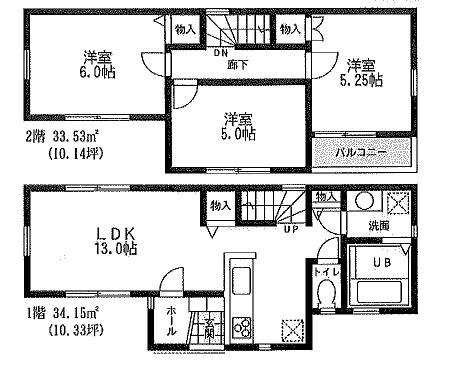 Floor plan. 29,800,000 yen, 3LDK, Land area 84.64 sq m , Building area 67.68 sq m
