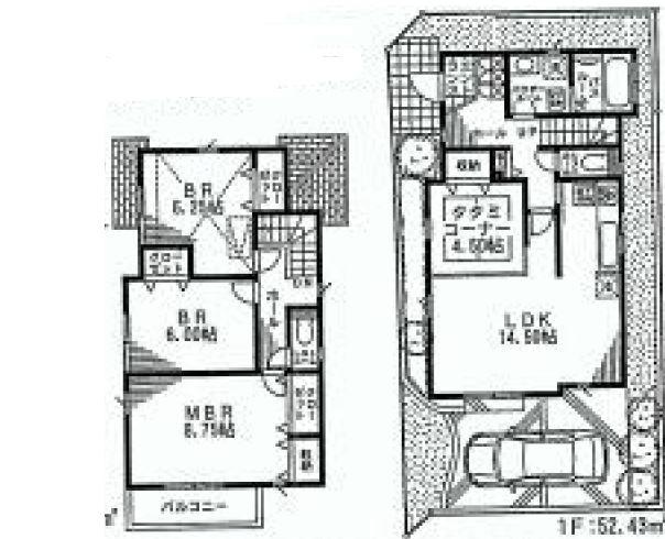 Floor plan. (21 Building), Price 44,800,000 yen, 4LDK, Land area 105.46 sq m , Building area 101.28 sq m
