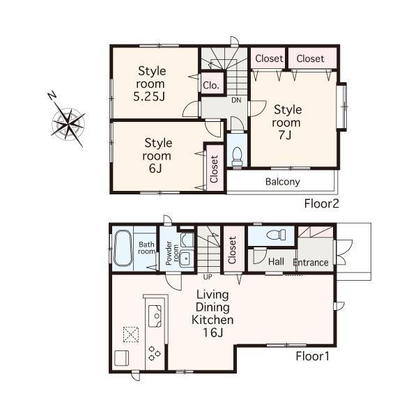 Floor plan. 33,800,000 yen, 3LDK, Land area 96.64 sq m , Building area 82.39 sq m