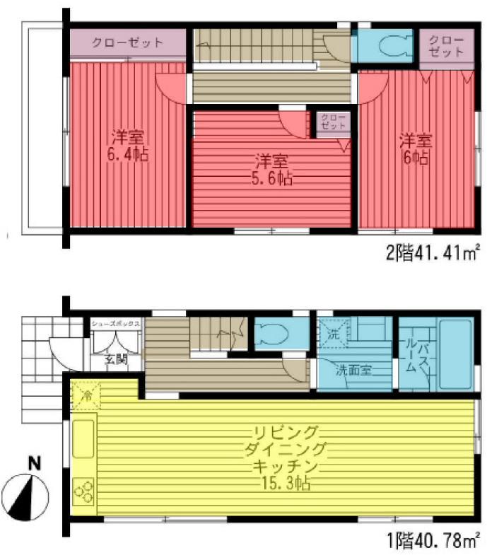 Floor plan. 41,800,000 yen, 3LDK, Land area 83.13 sq m , Building area 82.19 sq m