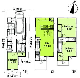 Other building plan example. Building plan example (B compartment) Building price 16 million yen