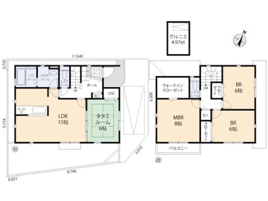 Floor plan. 38,800,000 yen, 3LDK, Land area 103.04 sq m , Building area 101.43 sq m floor plan