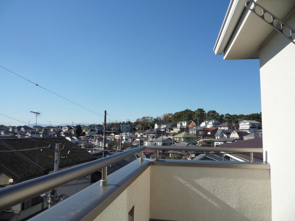 Balcony. 1 Building is the view from the balcony. 