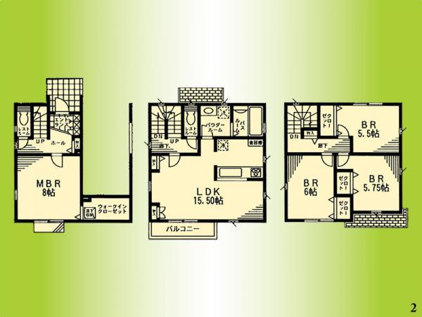 Floor plan. 47,800,000 yen, 4LDK, Land area 70.11 sq m , Building area 105.98 sq m