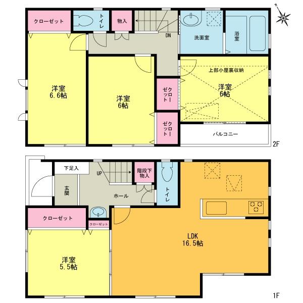 Floor plan. (10 Building), Price 39,300,000 yen, 4LDK, Land area 90.85 sq m , Building area 98.29 sq m