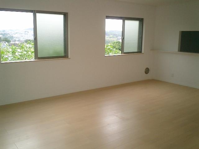 Building plan example (introspection photo). Example of construction (dining kitchen), Face-to-face kitchen type of design! Housework you can while watching the face of your family.