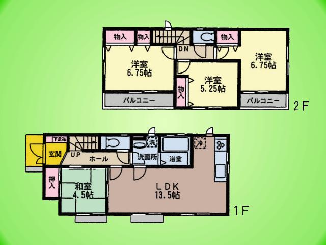 Floor plan. (G Building), Price 31,800,000 yen, 4LDK, Land area 125.2 sq m , Building area 88.18 sq m