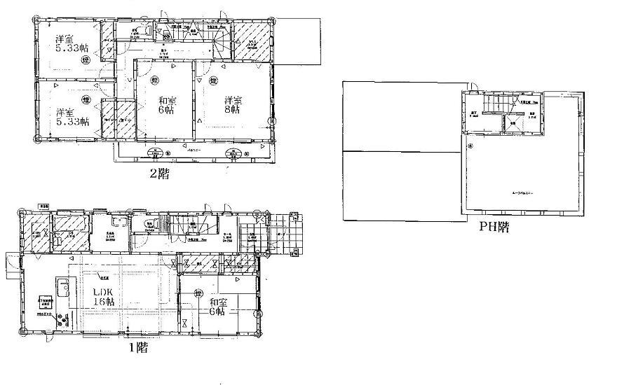 Floor plan. 27,800,000 yen, 5LDK + S (storeroom), Land area 165.35 sq m , Building area 125.86 sq m