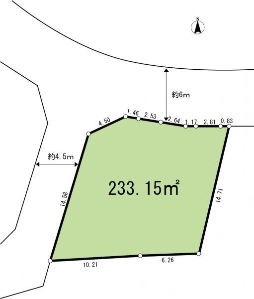Compartment figure. Land price 20,780,000 yen, Land area 233.15 sq m