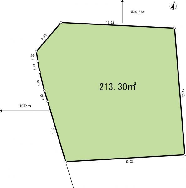 Compartment figure. Land price 18 million yen, Land area 213.3 sq m