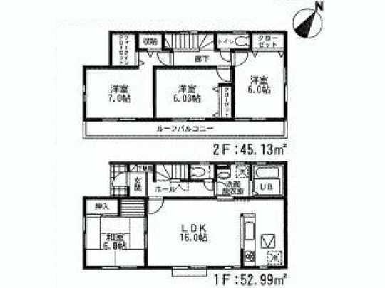 Floor plan. 27.5 million yen, 4LDK, Land area 148.17 sq m , Building area 98.12 sq m floor plan