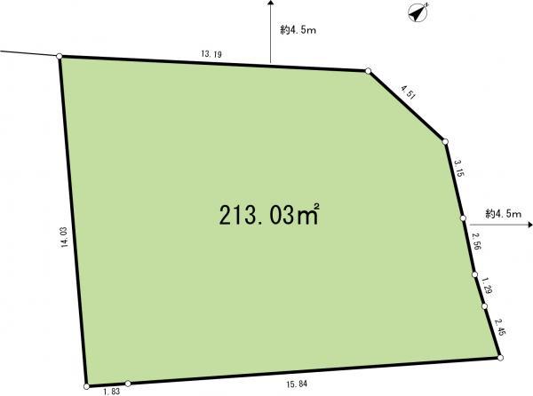 Compartment figure. Land price 18,810,000 yen, Land area 213.03 sq m