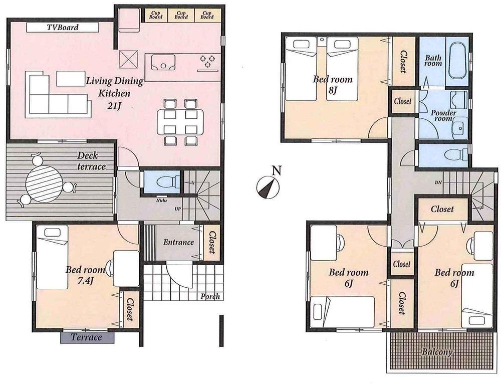 Floor plan. 28,900,000 yen, 4LDK, Land area 195.96 sq m , Building area 113.86 sq m
