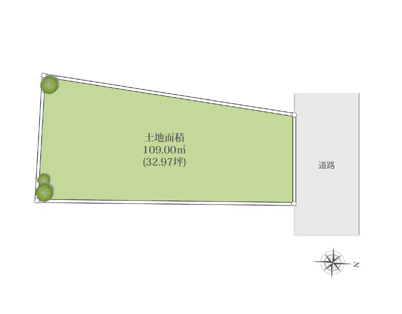 Compartment figure. Land price 18,800,000 yen, Land area 109 sq m