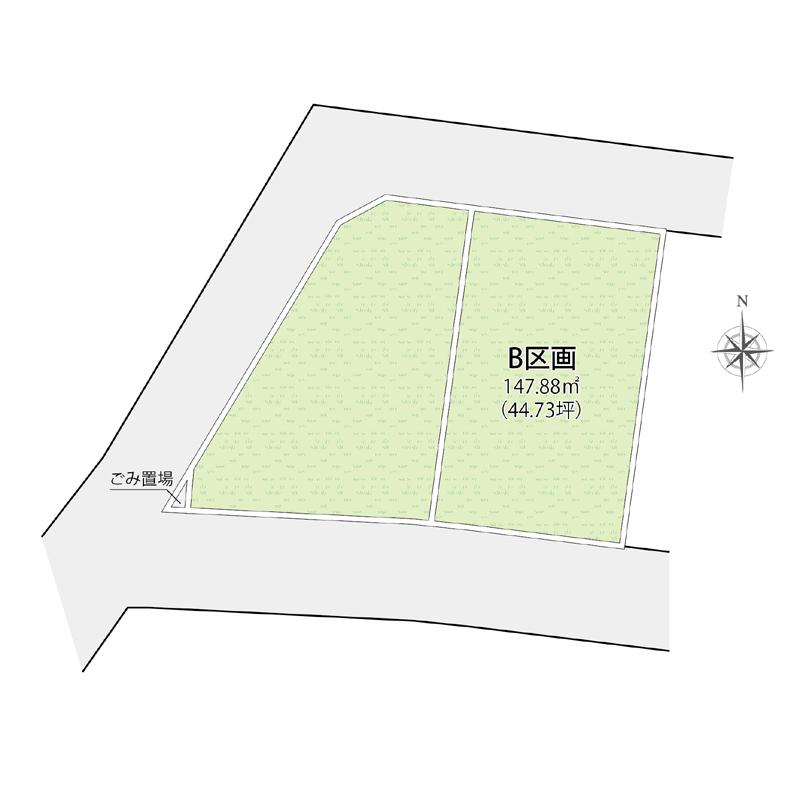 Compartment figure. Land price 24,800,000 yen, Land area 147.88 sq m