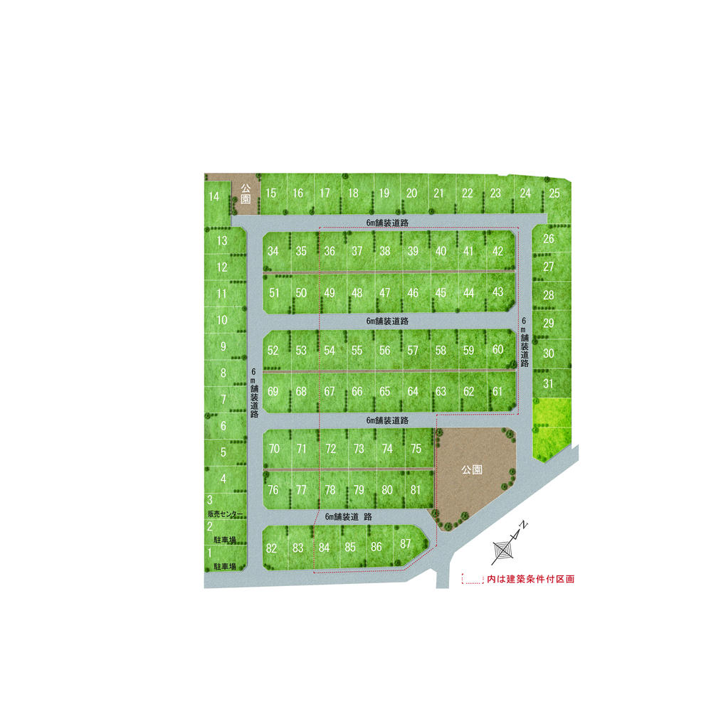 Local guide map. The spacious grounds of about 50 square meters are located 87 compartment orderly.
