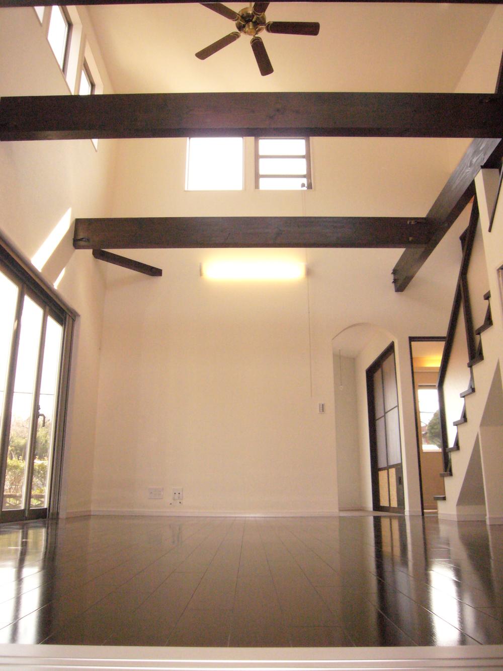 Building plan example (introspection photo). Our construction cases Open living of the atrium