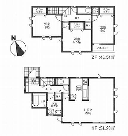 Floor plan. 27,800,000 yen, 3LDK, Land area 103.39 sq m , Building area 96.74 sq m base-isolated + damping housing!