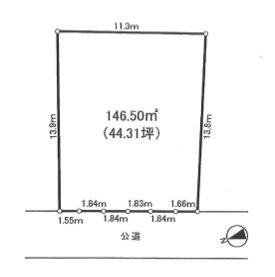 Compartment figure. Land price 7.8 million yen, Land area 146.5 sq m