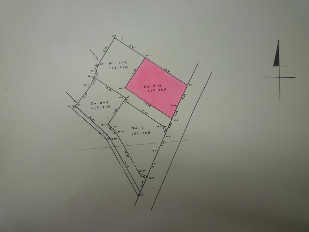 Compartment figure. Land price 14.8 million yen, Facing the land area 120.08 sq m road surface. A nice My Home making