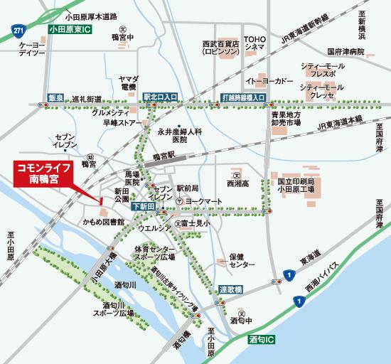 Local guide map. Local broad view