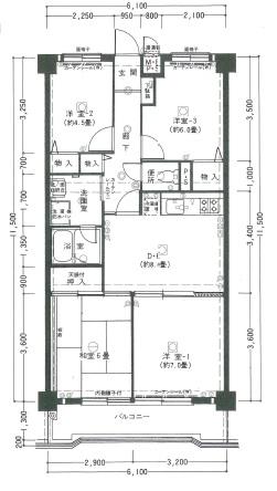 Floor plan. 4DK, Price 13 million yen, Occupied area 66.16 sq m , Balcony area 8.33 sq m