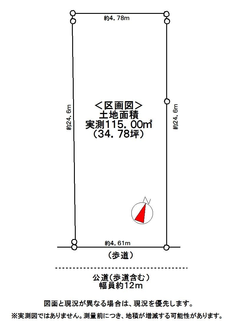 Compartment figure. Land price 15.6 million yen, Land area 115 sq m