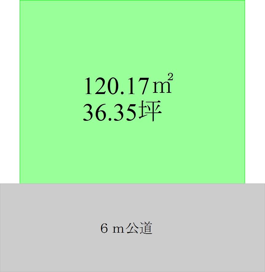 Compartment figure. Land price 17.8 million yen, Land area 120.17 sq m