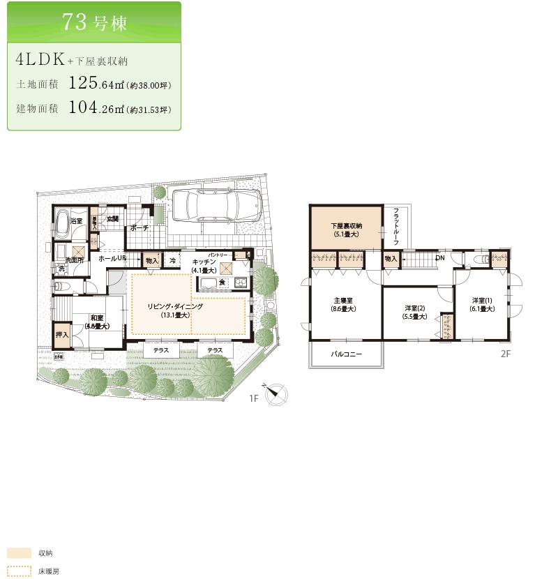 Floor plan. Local guide map