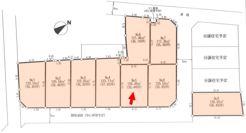 Compartment figure. Land price 14 million yen, Land area 120.49 sq m