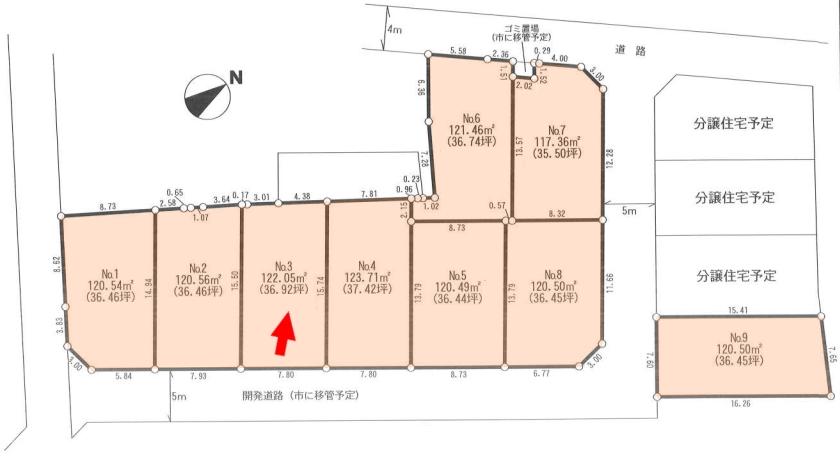 Compartment figure. Land price 14 million yen, Land area 122.05 sq m