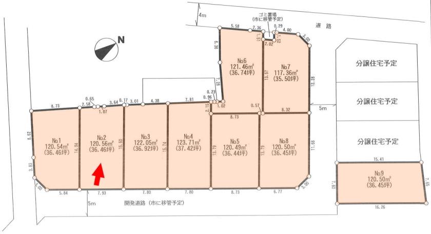Compartment figure. Land price 14 million yen, Land area 120.56 sq m