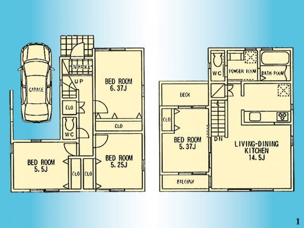 Floor plan. 27,800,000 yen, 4LDK, Land area 79.82 sq m , Building area 86.94 sq m