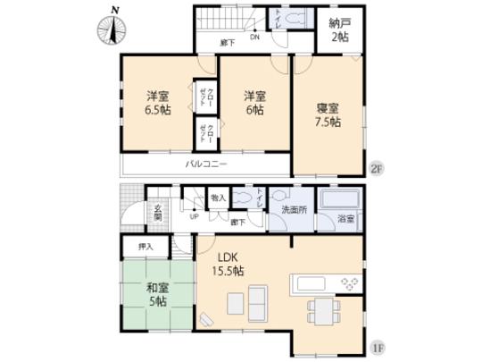 Floor plan. 37.5 million yen, 4LDK, Land area 173.11 sq m , Building area 95.58 sq m floor plan