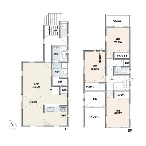 Floor plan. (No.10 compartment), Price 33,800,000 yen, 3LDK, Land area 90.55 sq m , Building area 92.12 sq m