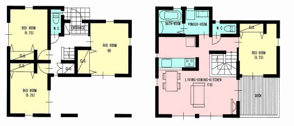Floor plan. 29,800,000 yen, 4LDK, Land area 72.86 sq m , Building area 88.59 sq m