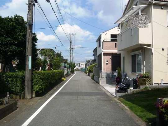 Local land photo. Rooftops of the front road