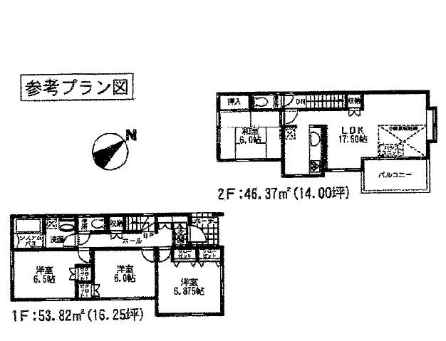 Building plan example (floor plan). Compartment figure