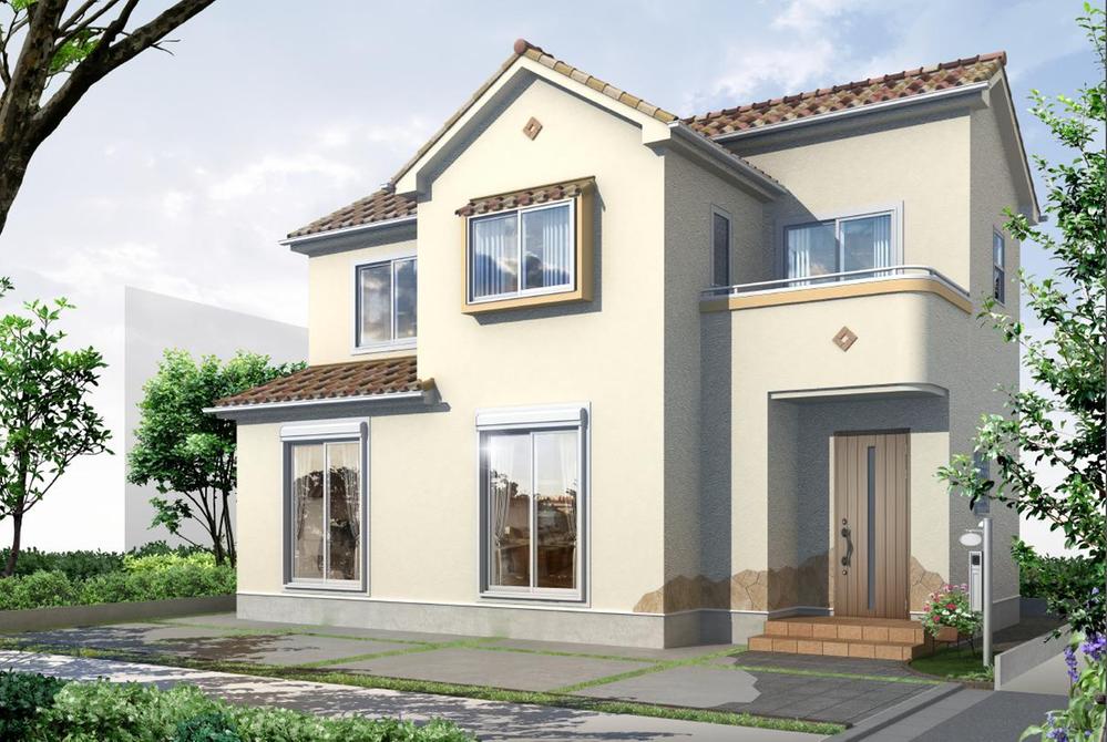 Rendering (appearance). Ikamu original ripple finish, Western tile roof