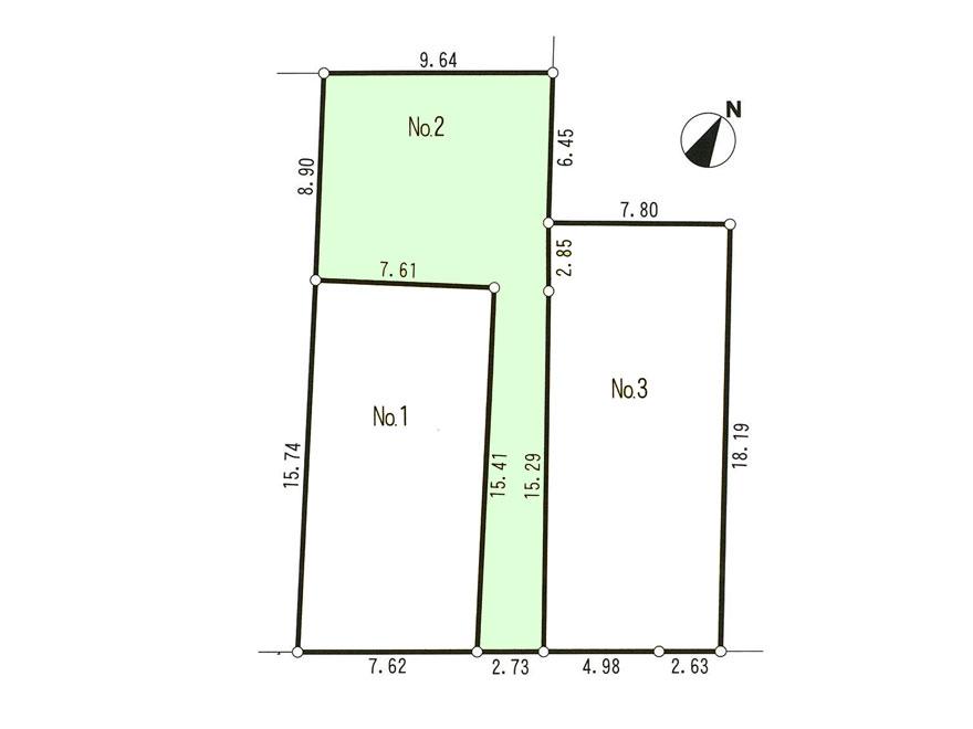 Compartment figure. Land price 24.5 million yen, Land area 127.82 sq m