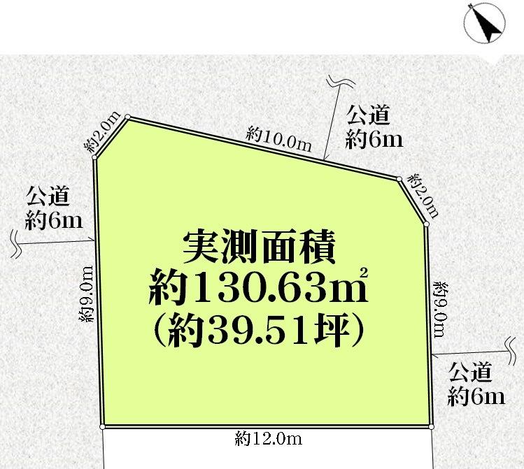 Compartment figure. Land price 36,740,000 yen, Land area 130.63 sq m