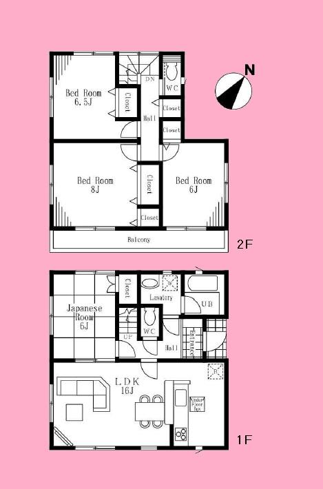 Floor plan. 26,800,000 yen, 4LDK, Land area 151.01 sq m , Building area 95.58 sq m