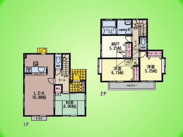 Floor plan. (4 Building), Price 31,800,000 yen, 3LDK+S, Land area 118.04 sq m , Building area 93.57 sq m