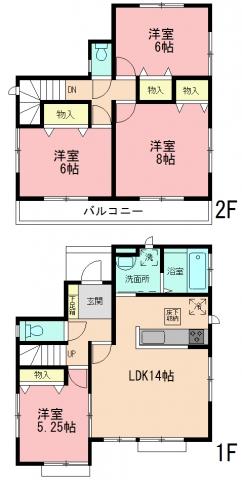 Floor plan. 37,800,000 yen, 4LDK, Land area 134.73 sq m , Building area 92.32 sq m