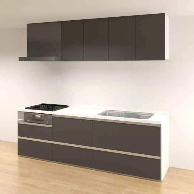 Power generation ・ Hot water equipment. Artificial marble counter, It is clean is easy in the sink without clearance. Under-counter you can store plenty because it is on the entire slide stocker.  Faucet adopts water purifier integrated shower faucet.