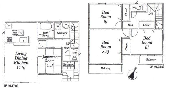 Floor plan. (1 Building), Price 30 million yen, 4LDK, Land area 230.42 sq m , Building area 108.15 sq m