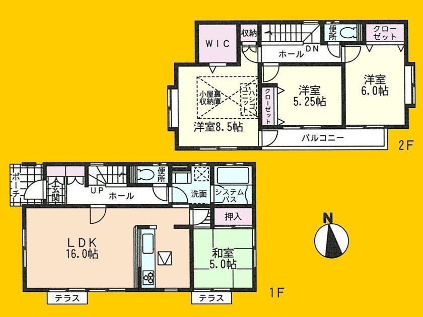 Floor plan. (3 Building), Price 32,500,000 yen, 4LDK, Land area 137.14 sq m , Building area 100.19 sq m